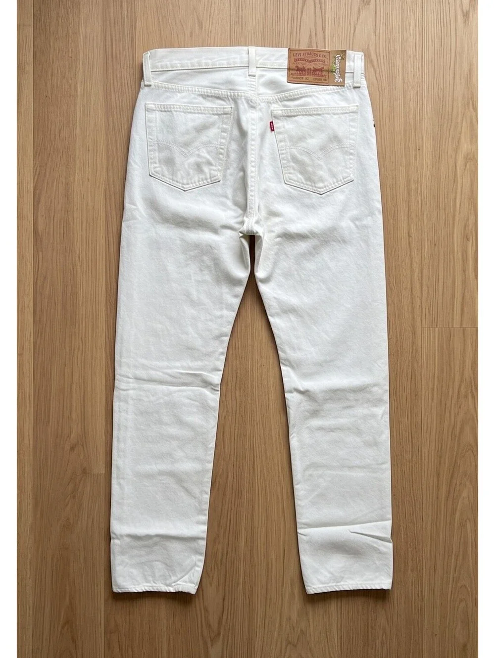 Levi's x Denim Tears 501 DT Jeans Men's 34x34 Ivory A1592-0004 NWOT Flaws